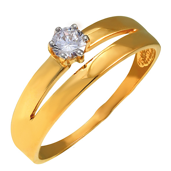 Кольцо, золото, фианит, 821808